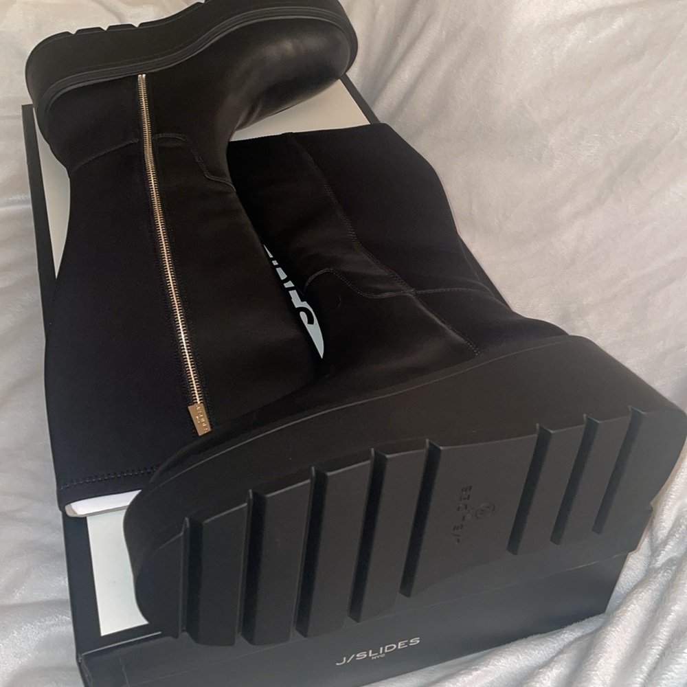NWT J/SLIDES VICTORIA Black Leather Boot - Picture 10 of 13